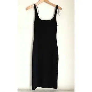 black bodycon dress zara Zara - Fitted Midi Dress - Black - M